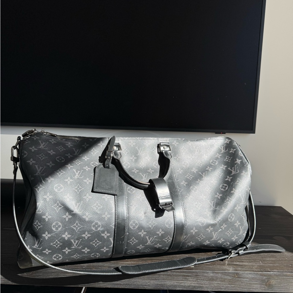 Louis Vuitton Monogram Eclipse Keepall Bandoulière 55
